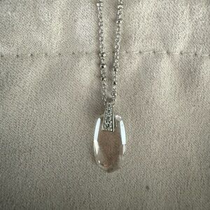 Kendra Scott Camila Rhodium Glass Pendant Necklace